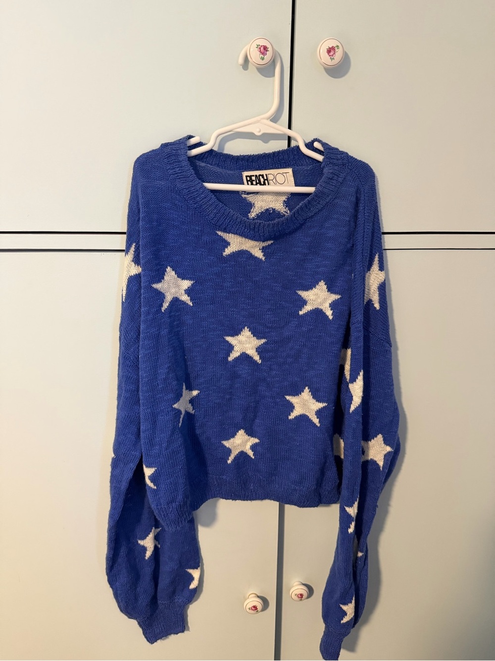 Beach Riot Royal Blue Star Crewneck Sweater
